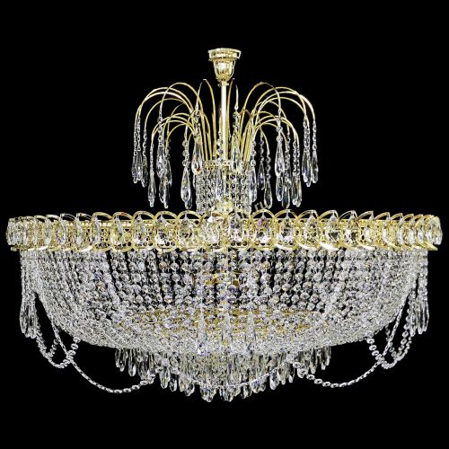 Люстра Хрустальный Каскад №12 Королевский в Новосибирске Гусь Хрустальный