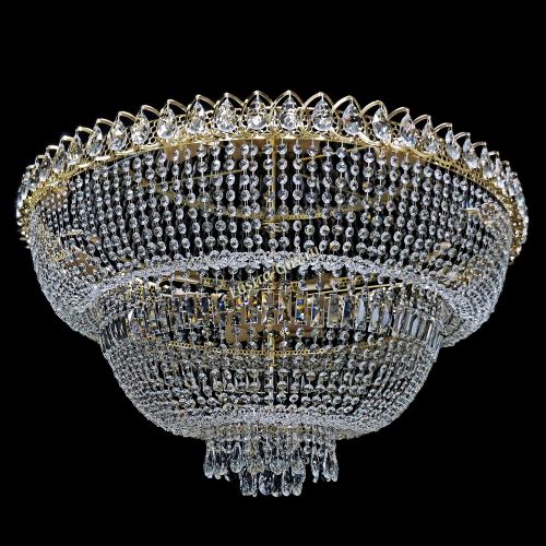 Люстра Хрустальный Каскад №13 2 яруса в Новосибирске Гусь Хрустальный