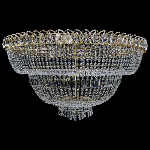 Люстра Хрустальный Каскад №13 2 яруса в Новосибирске Гусь Хрустальный