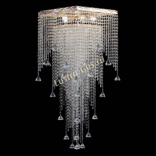 Люстра Квадрат Водопад с конусами в Новосибирске Гусь Хрустальный