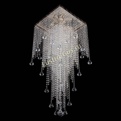 Люстра Квадрат Водопад с конусами в Новосибирске Гусь Хрустальный
