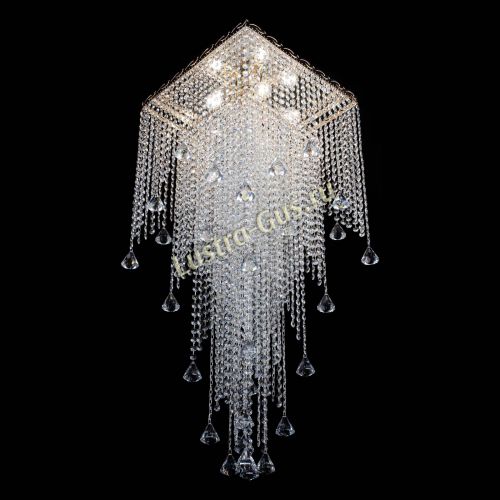 Люстра Квадрат Водопад с конусами в Новосибирске Гусь Хрустальный