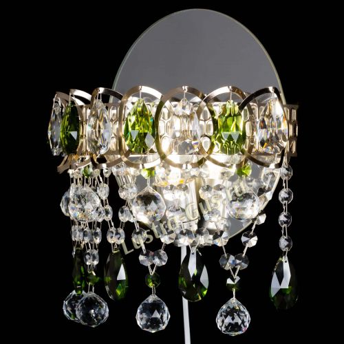 Бра Астра Паутинка зеленая в Новосибирске Гусь Хрустальный