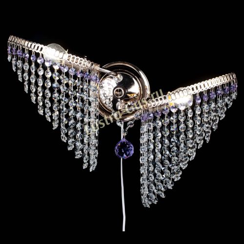 Бра Бутоны №2 фиолетовая в Новосибирске Гусь Хрустальный