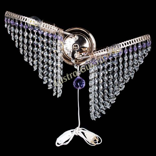 Бра Бутоны №2 фиолетовая в Новосибирске Гусь Хрустальный