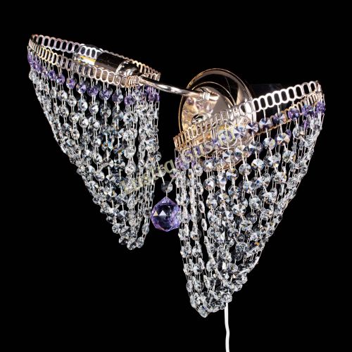 Бра Бутоны №2 фиолетовая в Новосибирске Гусь Хрустальный
