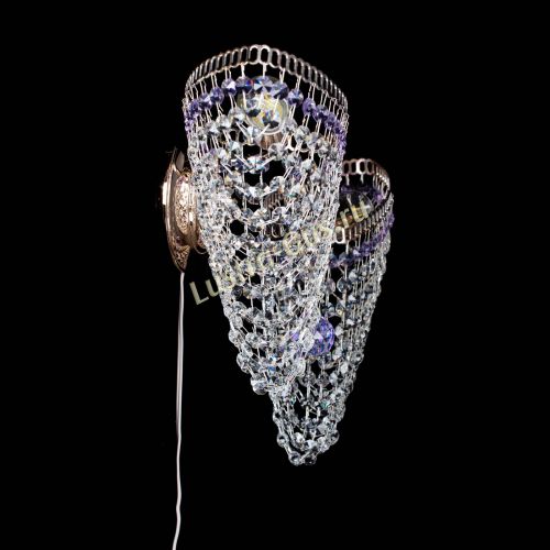 Бра Бутоны №2 фиолетовая в Новосибирске Гусь Хрустальный