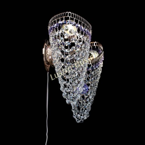 Бра Бутоны №2 фиолетовая в Новосибирске Гусь Хрустальный