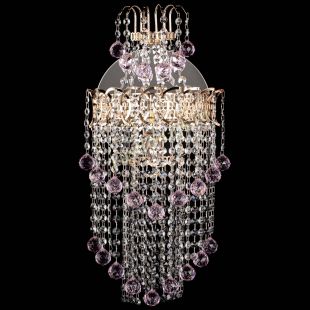 Бра из хрусталя Ника №5 розовая