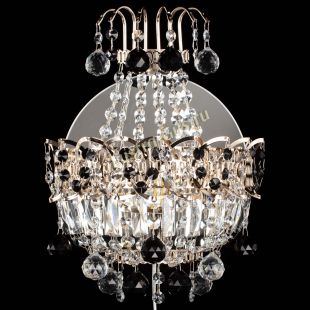 Бра из хрусталя Ника шар черная