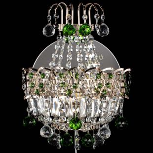 Бра из хрусталя Ника шар зеленая