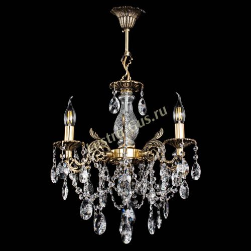 Люстра бронзовая Алфея №3/1 Звездочка в Новосибирске Гусь Хрустальный