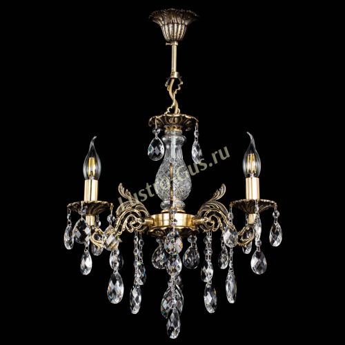 Люстра бронзовая Алфея №3/2 Баден в Новосибирске Гусь Хрустальный