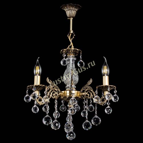 Люстра бронзовая Алфея №3/2 Шар в Новосибирске Гусь Хрустальный