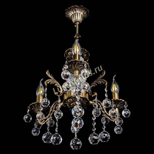 Люстра бронзовая Алфея №3/2 Шар в Новосибирске Гусь Хрустальный