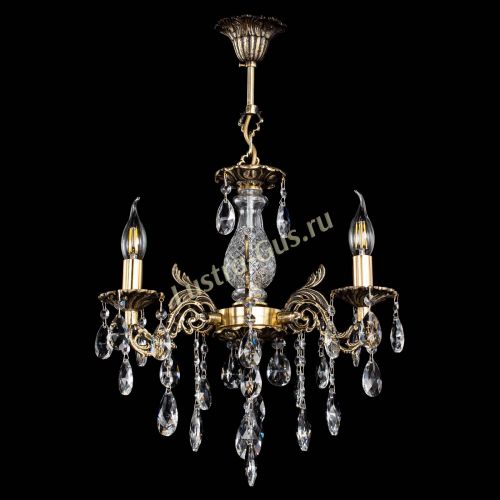 Люстра бронзовая Алфея №3/2 Журавлик в Новосибирске Гусь Хрустальный