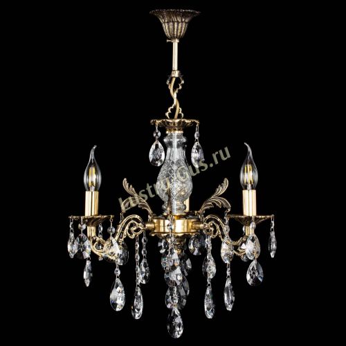 Люстра бронзовая Алфея №3/2 Звездочка в Новосибирске Гусь Хрустальный