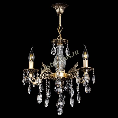 Люстра бронзовая Алфея №3/2 Звездочка в Новосибирске Гусь Хрустальный