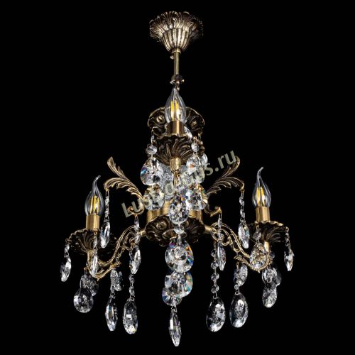 Люстра бронзовая Алфея №3/2 Звездочка в Новосибирске Гусь Хрустальный