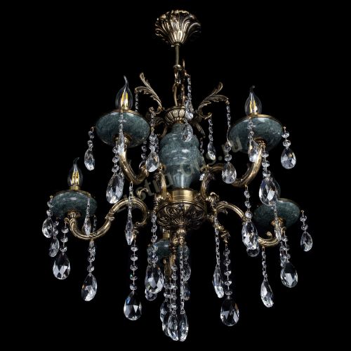 Люстра Алфея №5 "Малахит" журавлик в Новосибирске Гусь Хрустальный