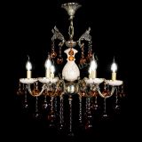 Люстра бронзовая Алфея №6 с камнем шар чайная в Новосибирске