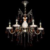 Люстра бронзовая Алфея №6 с камнем шар чайная в Новосибирске