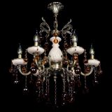 Люстра бронзовая Алфея №6 с камнем шар чайная в Новосибирске