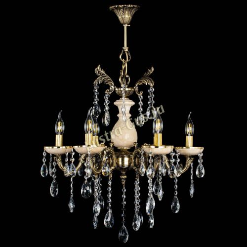 Люстра Алфея №6 с камнем журавлик в Новосибирске Гусь Хрустальный