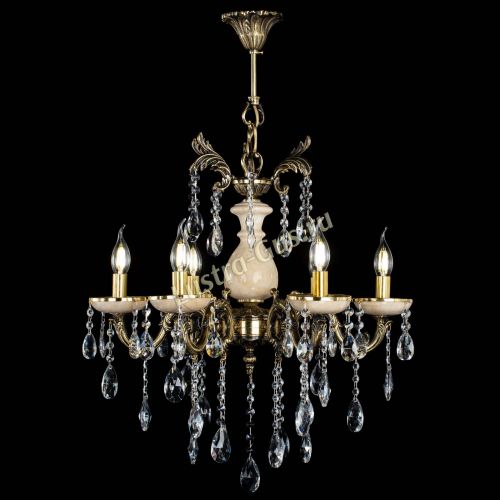 Люстра Алфея №6 с камнем журавлик в Новосибирске Гусь Хрустальный