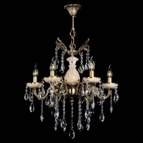 Люстра Алфея №6 с камнем журавлик в Новосибирске Гусь Хрустальный