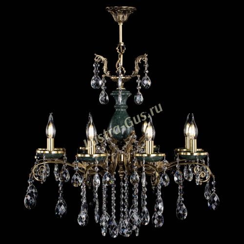 Люстра бронзовая Алфея Малахит №8 баден в Новосибирске Гусь Хрустальный
