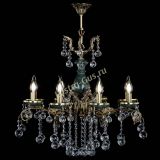 Люстра бронзовая Алфея Малахит №8 шар в Новосибирске