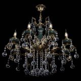 Люстра бронзовая Алфея Малахит №8 шар в Новосибирске