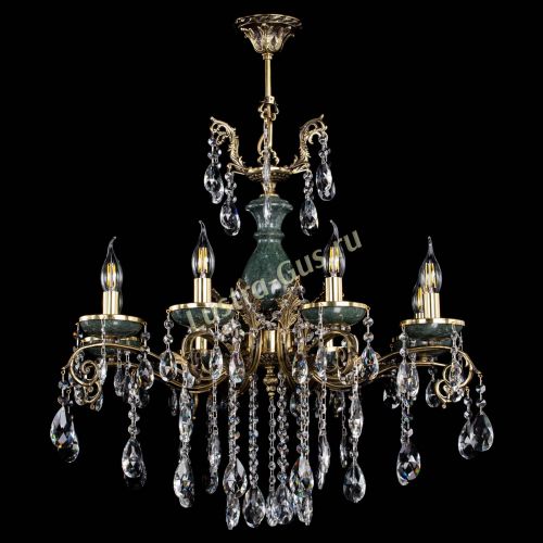 Люстра бронзовая Алфея Малахит №8 журавлик в Новосибирске Гусь Хрустальный