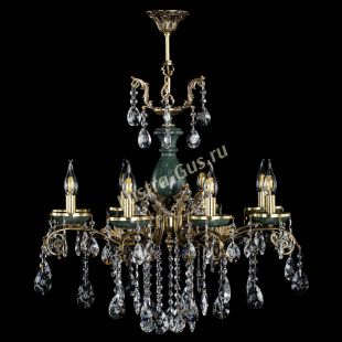 Бронзовая люстра Люстра бронзовая Алфея Малахит №8 звездочка
