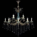 Люстра бронзовая Алфея Малахит №12 шар черная в Новосибирске