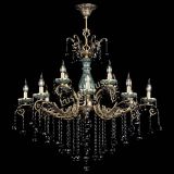 Люстра бронзовая Алфея Малахит №12 шар черная в Новосибирске