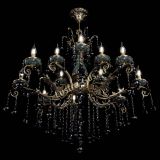 Люстра бронзовая Алфея Малахит №12 шар черная в Новосибирске