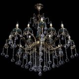 Люстра бронзовая Алфея Малахит №12 шар в Новосибирске