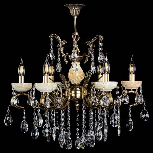 Люстра бронзовая Алфея Оникс №6/2 баден в Новосибирске Гусь Хрустальный