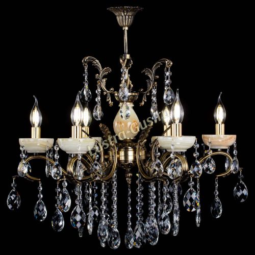 Люстра бронзовая Алфея Оникс №6/2 баден в Новосибирске Гусь Хрустальный