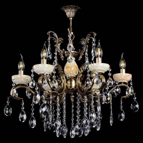 Люстра бронзовая Алфея Оникс №6/2 баден в Новосибирске Гусь Хрустальный