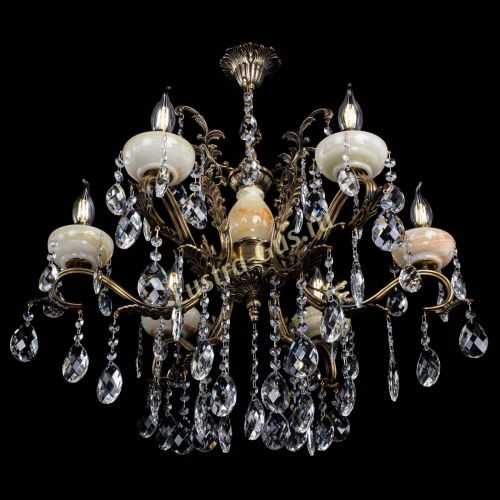 Люстра бронзовая Алфея Оникс №6/2 баден в Новосибирске Гусь Хрустальный