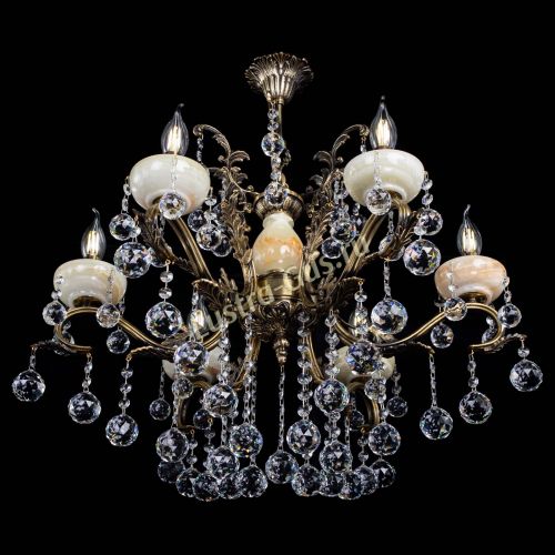 Люстра бронзовая Алфея Оникс №6/2 шар в Новосибирске Гусь Хрустальный