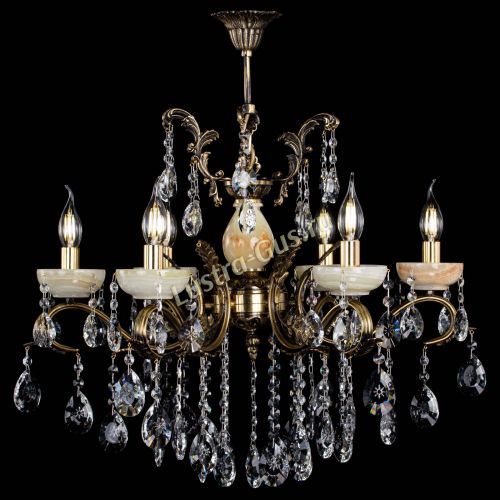 Люстра бронзовая Алфея Оникс №6/2 звездочка в Новосибирске Гусь Хрустальный