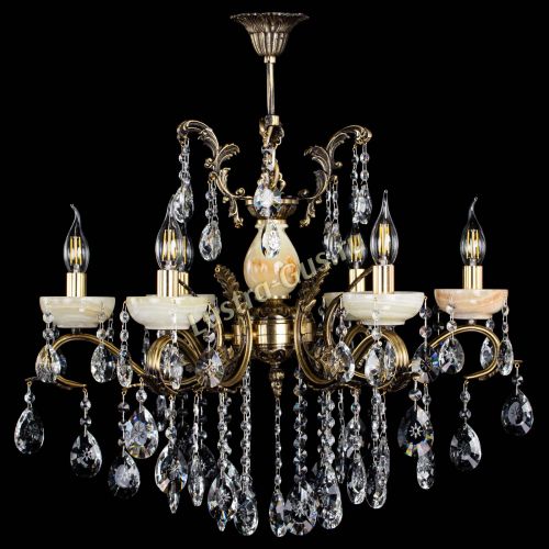 Люстра бронзовая Алфея Оникс №6/2 звездочка в Новосибирске Гусь Хрустальный