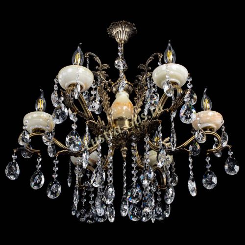 Люстра бронзовая Алфея Оникс №6/2 звездочка в Новосибирске Гусь Хрустальный