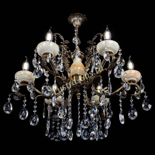 Люстра бронзовая Алфея Оникс №6/2 звездочка в Новосибирске Гусь Хрустальный