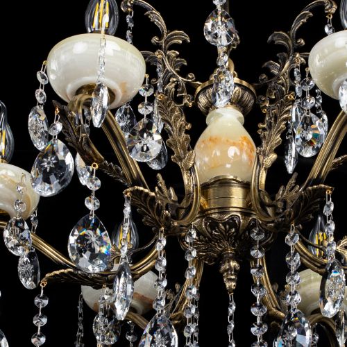 Люстра бронзовая Алфея Оникс №6/2 звездочка в Новосибирске Гусь Хрустальный