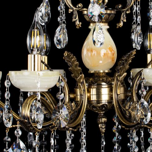 Люстра бронзовая Алфея Оникс №6/2 звездочка в Новосибирске Гусь Хрустальный